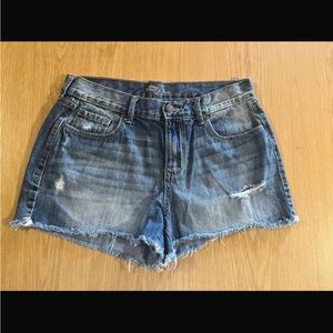 Old Navy Blue Distressed Jean Shorts